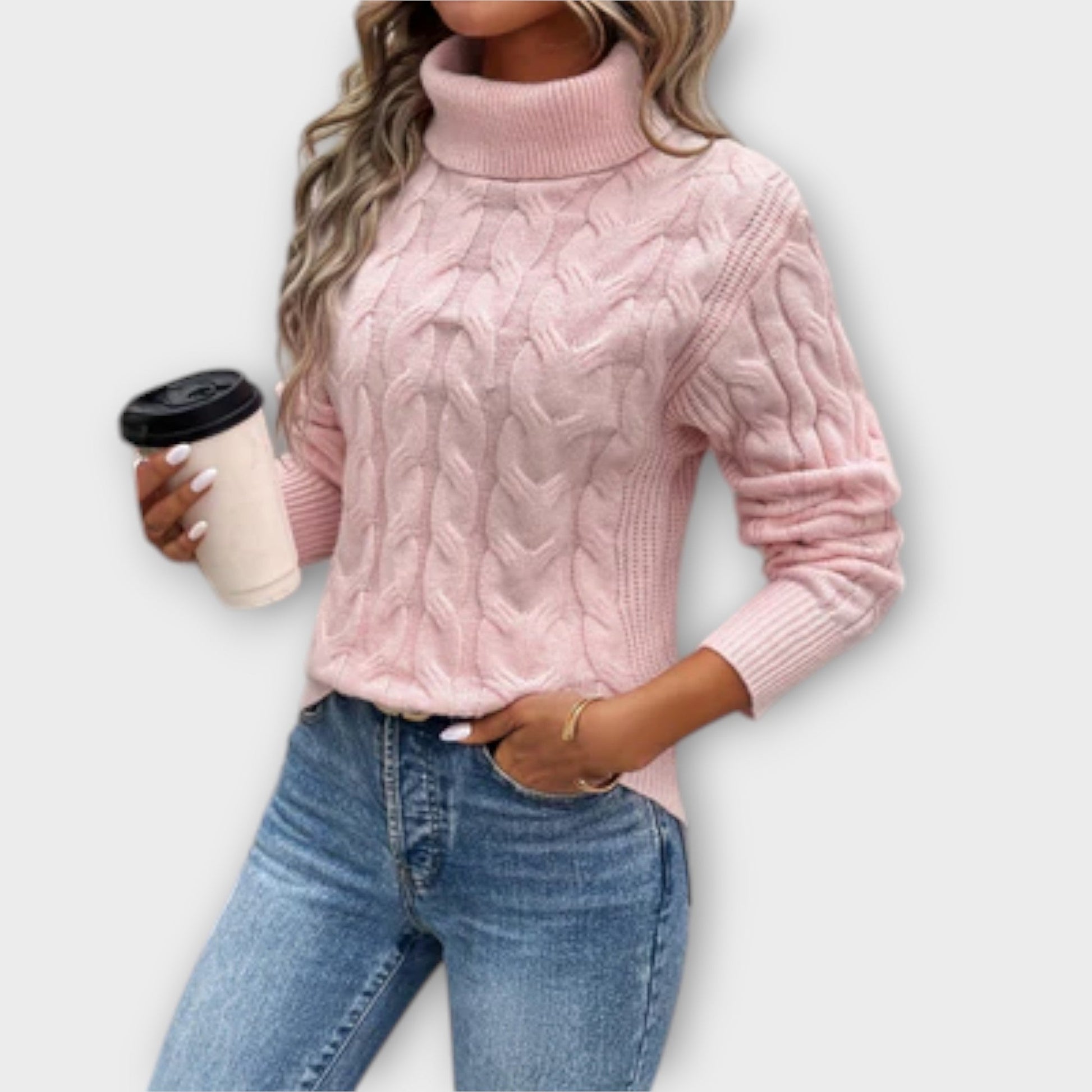 Amelia | Elegant Turtleneck Knit Sweater