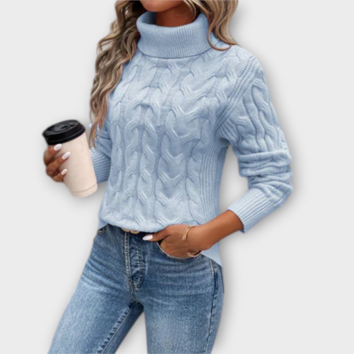 Amelia | Elegant Turtleneck Knit Sweater