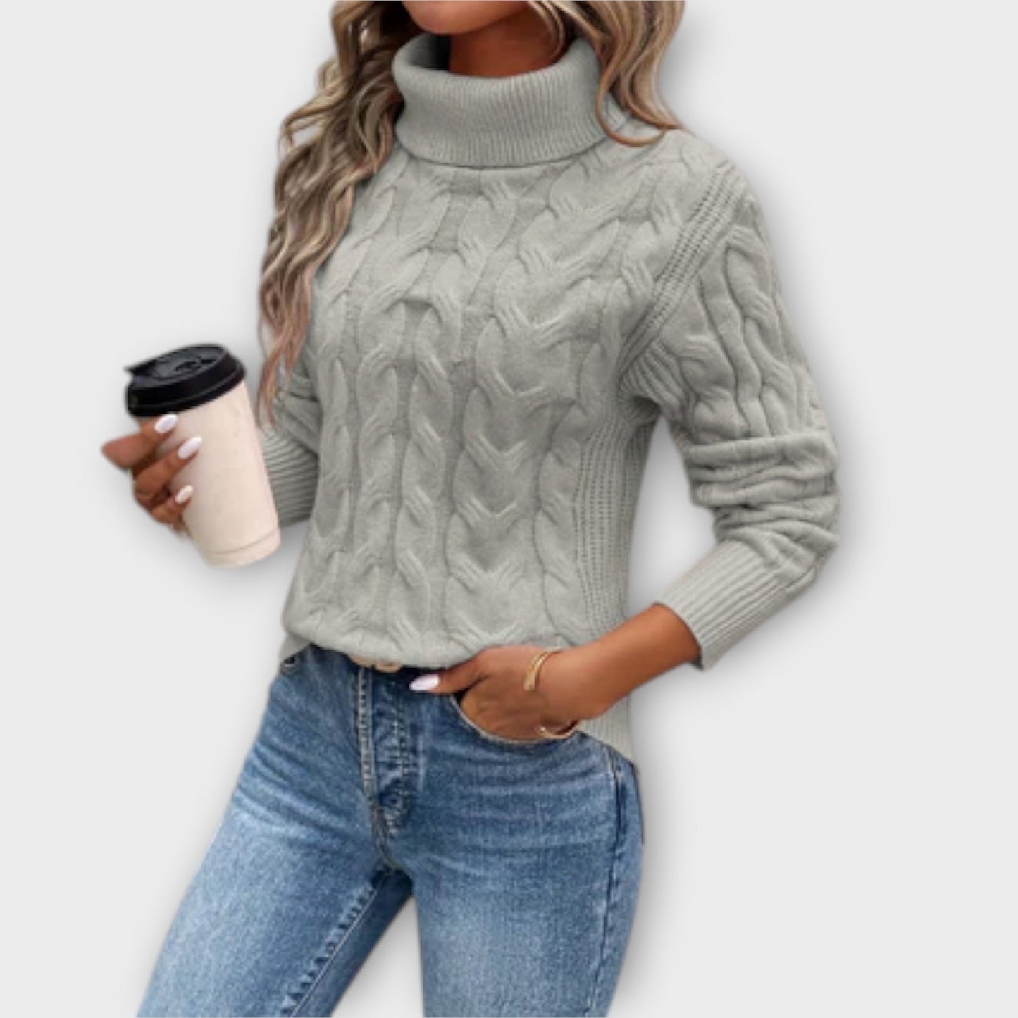 Amelia | Elegant Turtleneck Knit Sweater