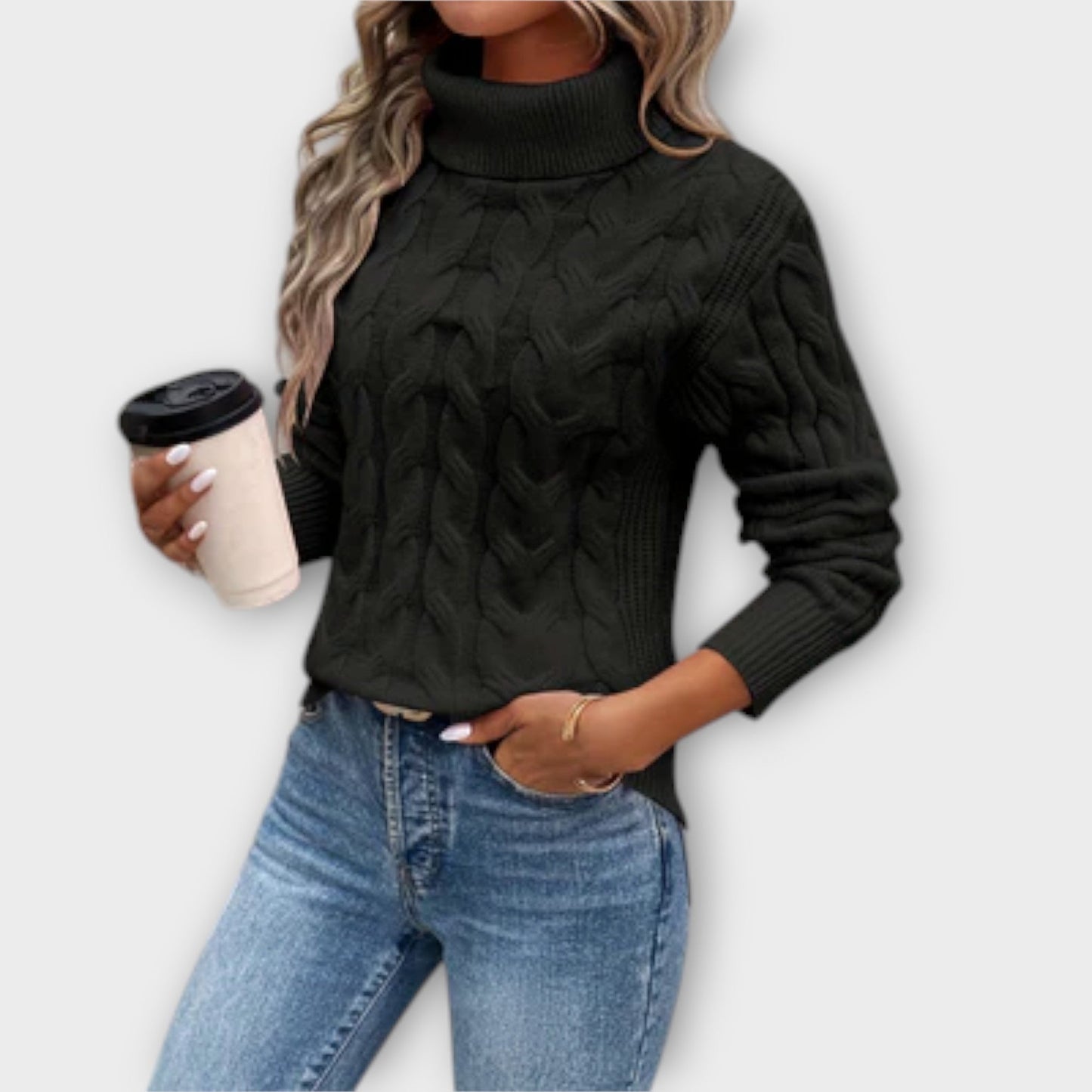 Amelia | Elegant Turtleneck Knit Sweater