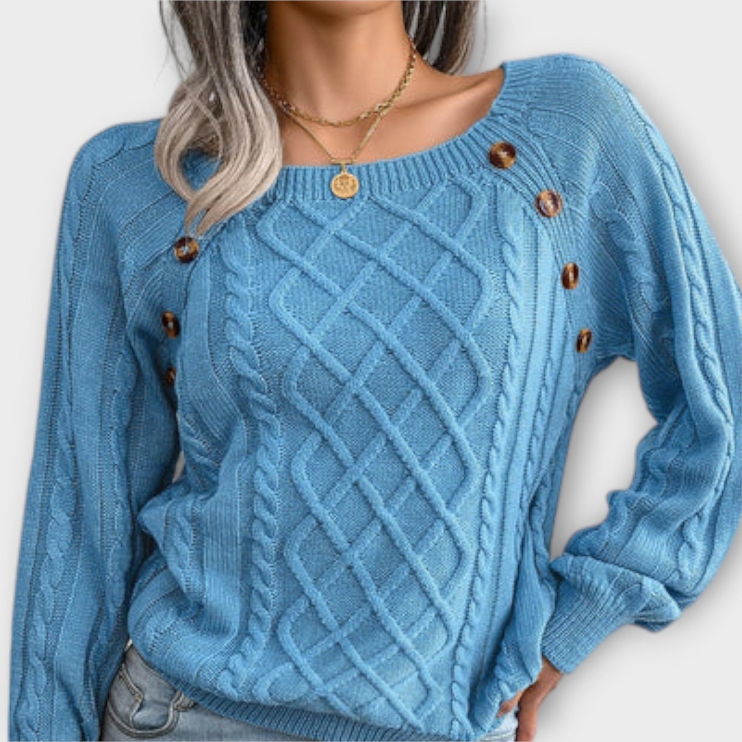 Malia | Buttoned Knit Sweater