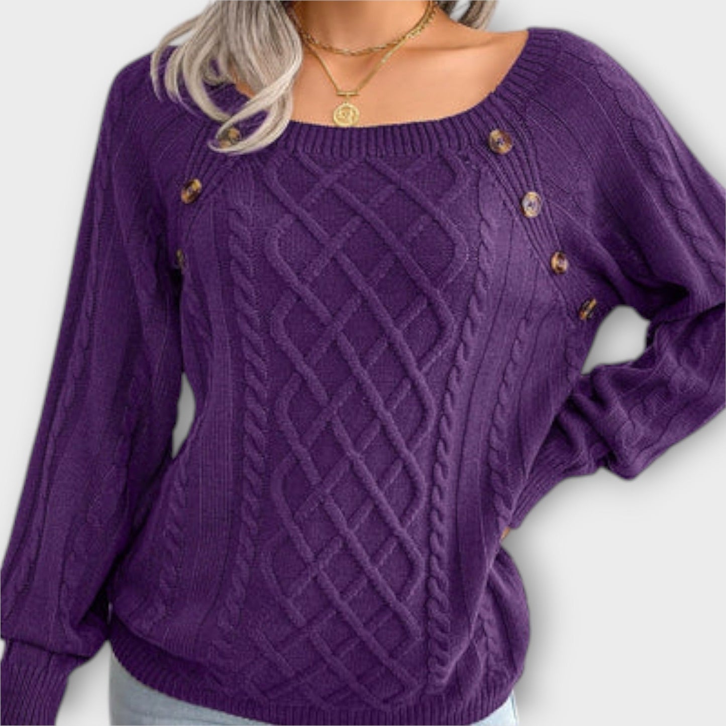 Malia | Buttoned Knit Sweater