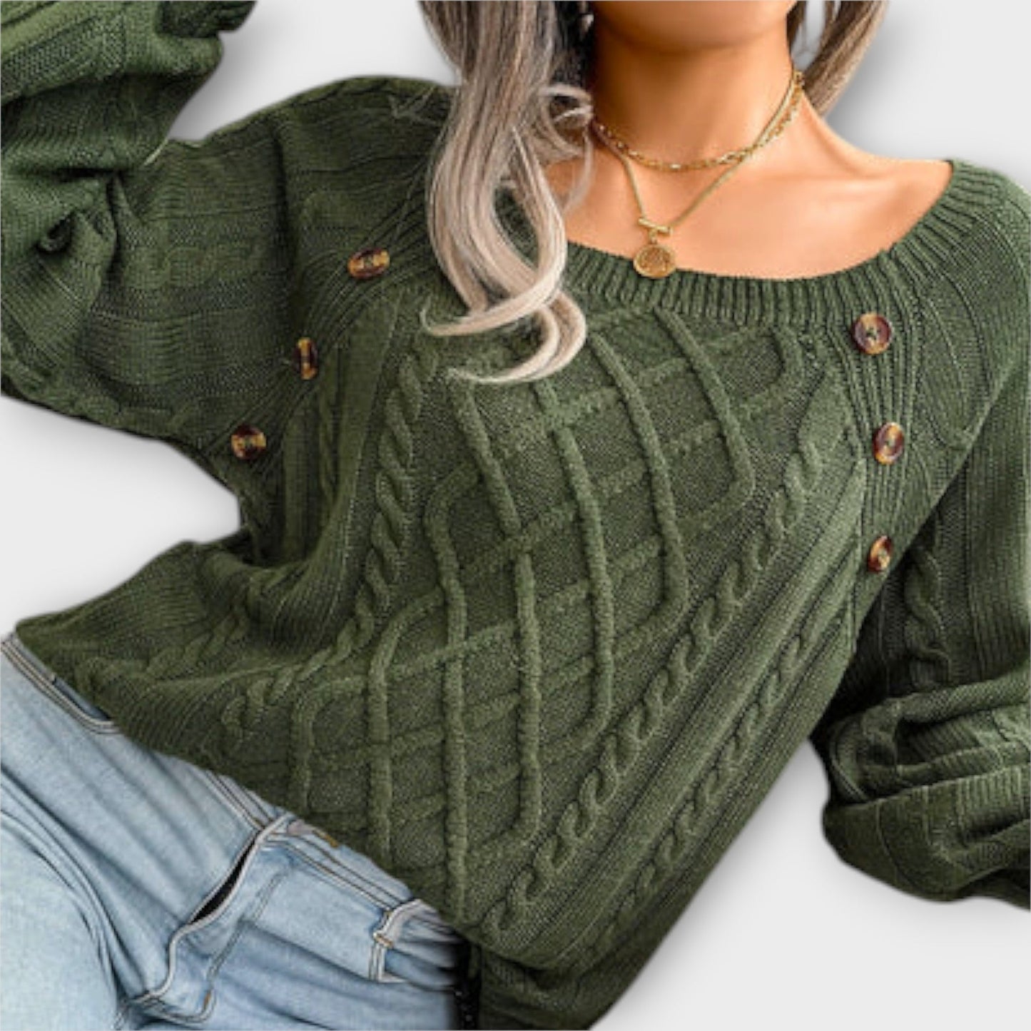 Malia | Buttoned Knit Sweater