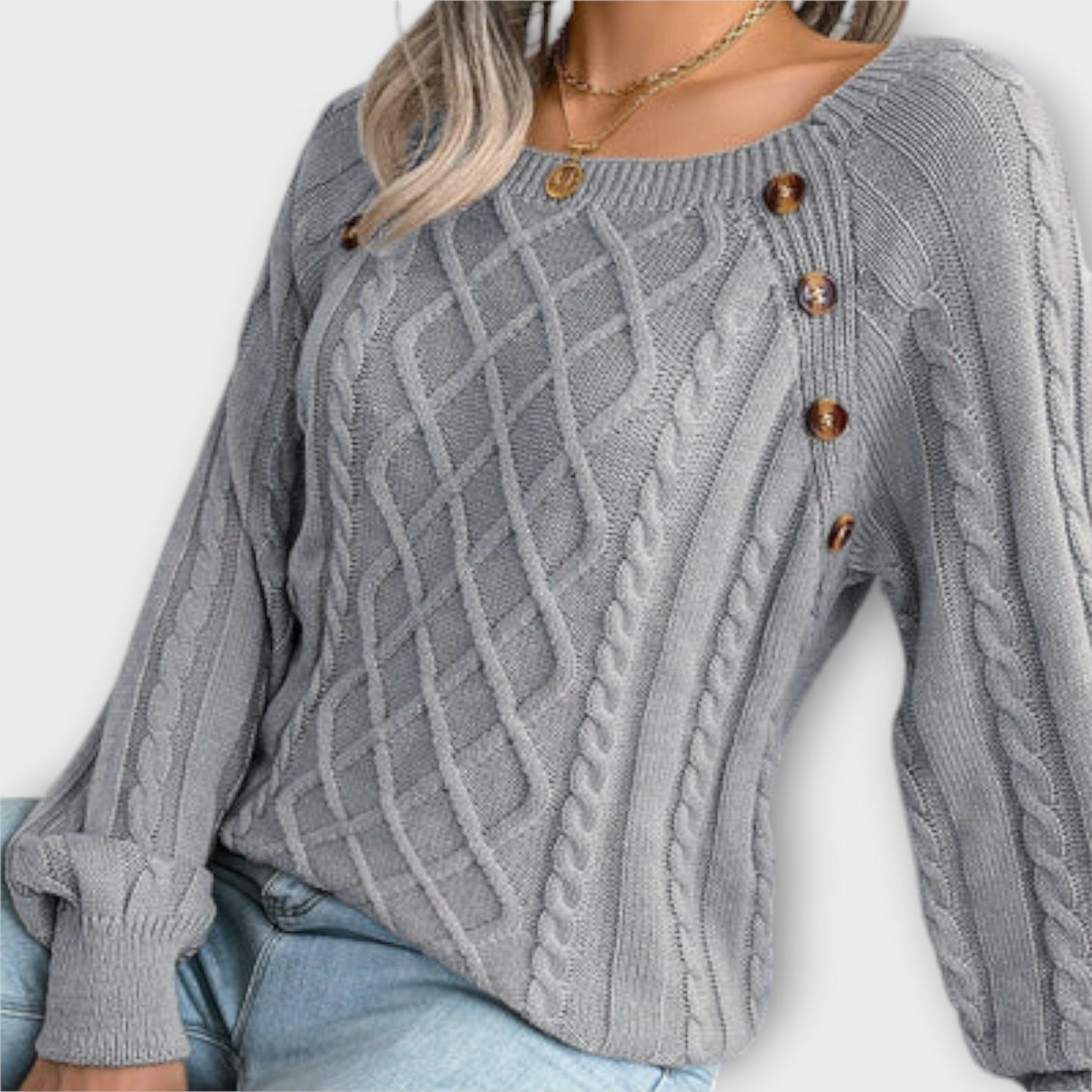 Malia | Buttoned Knit Sweater