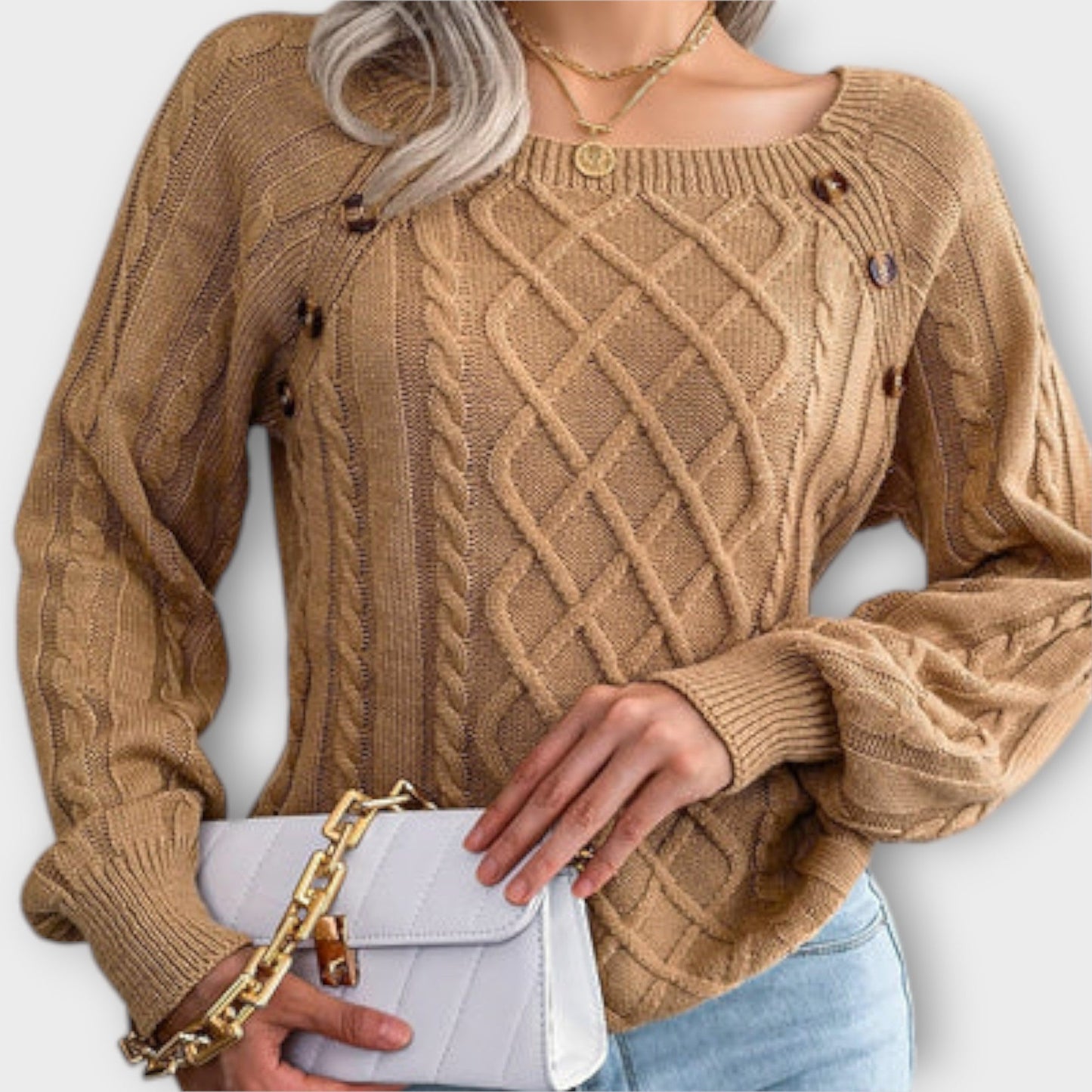 Malia | Buttoned Knit Sweater
