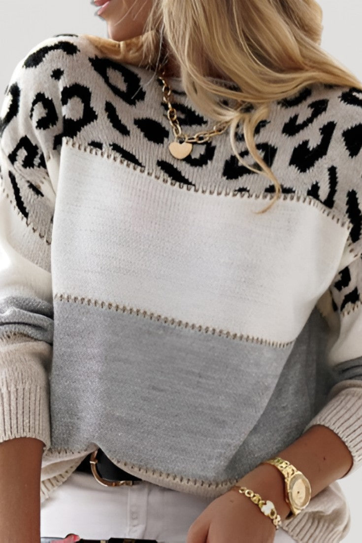 Sophie | Knitted Jumper with Playful Pattern